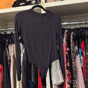 Elegant Black Long Sleeve Bodysuit